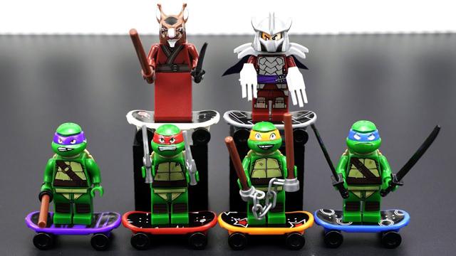 lego tuổi teen rùa ninja đột biến nhân vật nhỏ hiển thị TMNT (knock-off)