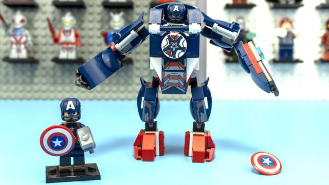 कप्तान अमेरिका का Mech ईंट सेट खिलौने unboxing और निर्माण
