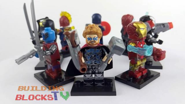 लोगो चमत्कार एवेंजर्स minifigures एंडगेम: थोर लौह आदमी युद्ध मशीन