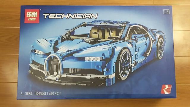 unboxing lepin 20,086 - नीले Bugatti Chiron 42083 लेगो क्लोन
