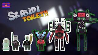 Nhà vệ sinh tích hợp Lego: người quay phim, dàn âm thanh, Titan TV, bộ sưu tập đồ trang trí không chính thức.