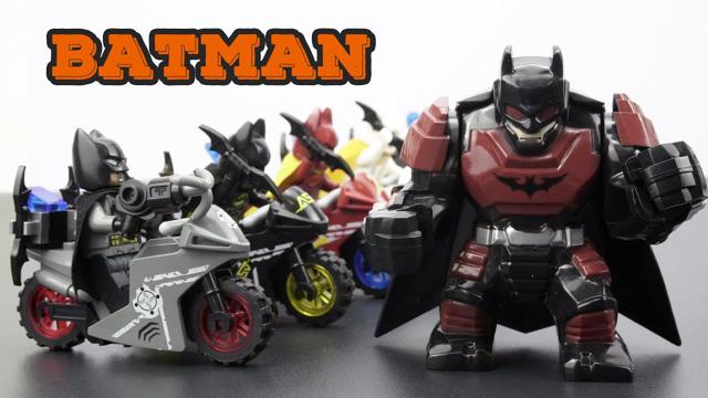 लेगो बैटमैन मोटरसाइकिल: 1 बैटमैन bigfig, 7 minifigs और मोटरसाइकिल (डीसी सुपर हीरो बैटमैन) अनौपचारिक लेगो