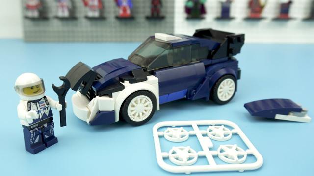 lego kereta: ford fiesta m-sport wrc bata menetapkan unboxing & build | lego tidak rasmi