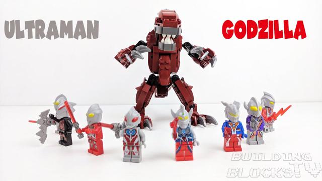 lego Ultraman vs build godzilla (knock-off) bộ gạch tốc độ & Đánh giá | Ultraman