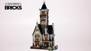 Para ahli LEGO 10.273 menggunakan motor untuk mempercepat pembangunan rumah angker