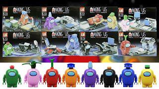 Lego среди нас: 8 коробок среди нас кирпичные наборы Unbox & building Неофициальный Lego