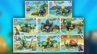 Lego Plants vs Zombies: 8 Boxes PVZ2 Big Wave Beach Brick Sets Unbox & Build | Unofficial Lego