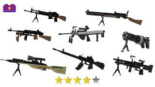 Bộ sưu tập súng Lego mini và sản xuất 8 vũ khí