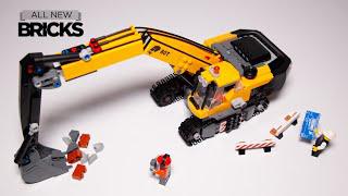 LEGO City 60420 Желтый строительный экскаватор Speed Build