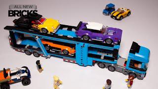 Lego bandar 60408 trak pengangkut kereta dengan kereta sukan