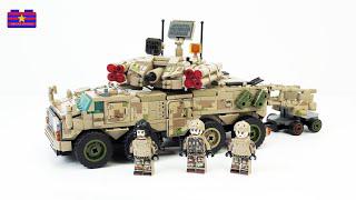 Lego quân sự: pháo binh chống máy bay xe gạch thiết lập mở hộp & xây dựng